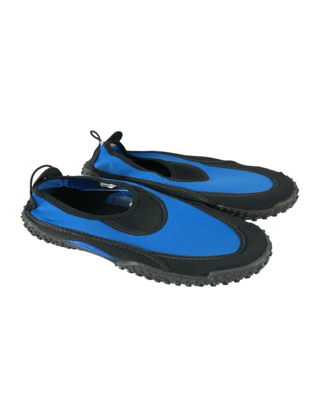 Easy USA Womens Water Shoes Slip On Mesh Black Blue Size 8